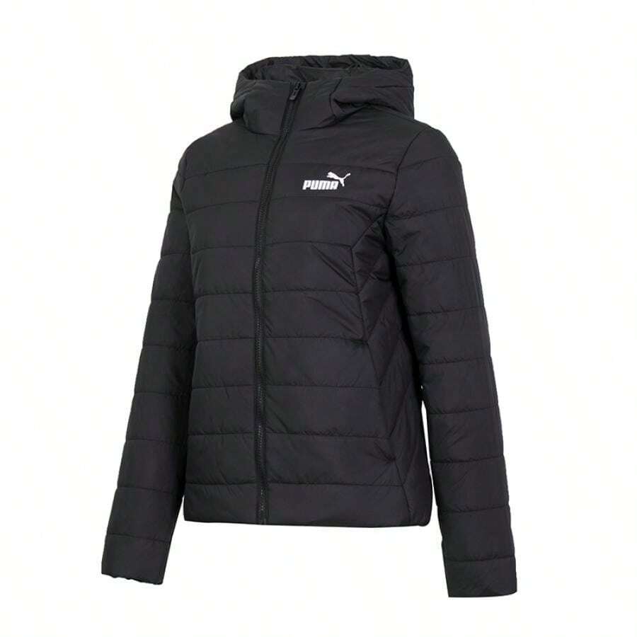 Puma Women's Hooded Padded Coat, Warm Padded Coat 672279-01 - Black - View 1