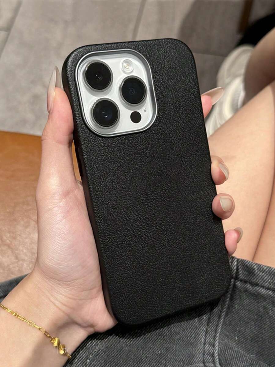 優雅皮革紋理黑色手機殼，適用於 iPhone 18 Pro Max/18 Pro/18/17 Pro Max/17 Pro/17 Air/17/16 Pro Max/16/16 Pro/16 Plus/15/15 Pro Max/15 Pro/15 Plus/11/12/13/14 Pro Max/XS/XR/11 Pro/11 Pro Max/12 Pro/12 Pro Max/13 Pro/13 Pro Max/7 Plus/14 Pro/14 Pro Max/14 Plus/7 Plus/8 Plus/8/SE2 軟殼