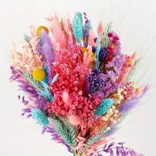 Ramo de 17,7 pulgadas/1 manojo de hierba pampa de estilo bohemio y colorida - Flores secas y artificiales, adecuado para decoración del hogar, baño, boda y diseño de mesas DIY, regalos de cumpleaños, graduación, decoración de otoño