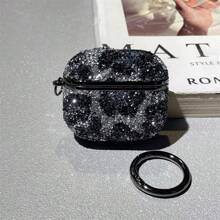 Leopard Pattern Rhinestone Decor Case Compatible With Airpods Pro, Apple Wireless Bluetooth Earphone Covers Compatible With Airpods 1/2/3/4/5, Fashionable Design - Nhiều màu - Xem 5
