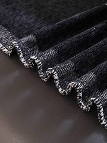 1 pezzo di coperta decorativa per divano con frange a forma di arco e sfumato, stile semplice, colore unito, design antiscivolo moderno, lavabile in lavatrice