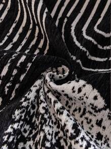 1 pezzo di coperta decorativa per divano con frange a forma di arco e sfumato, stile semplice, colore unito, design antiscivolo moderno, lavabile in lavatrice