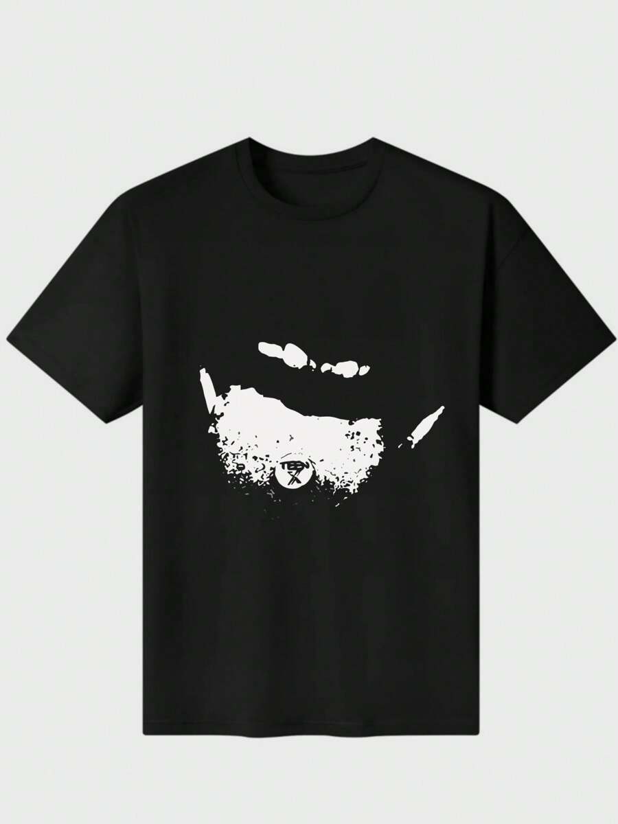 Ken Carson Teen X T-Shirts Casual Digital Print  Pure Heavy Cotton T Shirt - Black - View 1