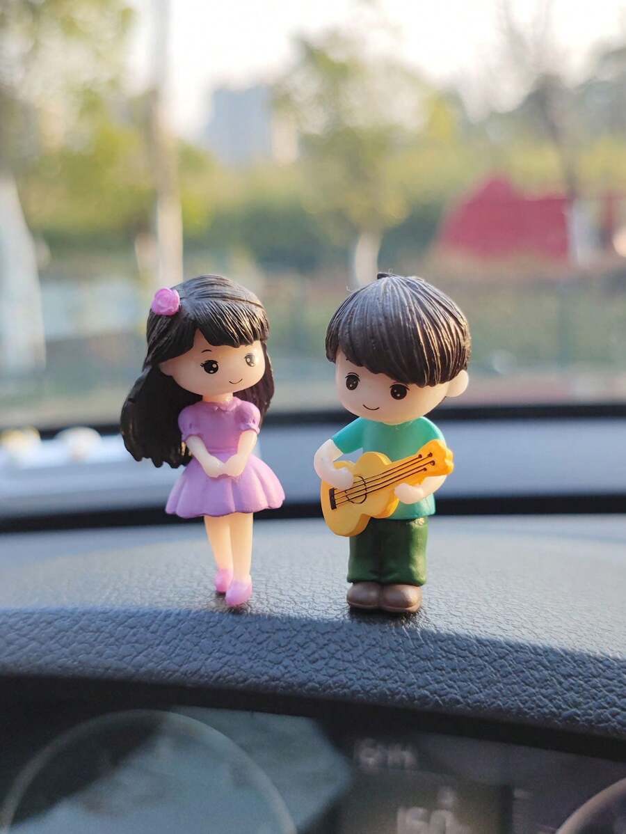 2入組吉他設計車內裝飾品 - 彩色 - 查看 1