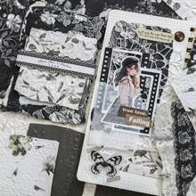 20 pezzi/confezione Carta da scrapbooking vintage goffrata, carte da decorazione DIY, regali per le vacanze, materiali per collage fatti a mano, album di ritagli personalizzati, forniture scolastiche creative