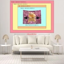 1 件老鼠举杠铃图案挂毯壁挂，有趣的模因挂毯房间海报卧室装饰，大学宿舍装饰墙壁艺术，壁挂，粉色挂毯 - 彩色 - 查看 10