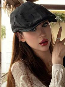 1 件女士贝雷帽，秋冬新款小孔贝雷帽，时尚百搭，适合外出、郊游和日常使用 - 彩色 - 查看 15