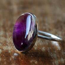 Vintage Cocktail Ring Silver Plated Purple/Pink Rhinestone Egg-Shaped, Symbolizing Romance And Beauty, Matching Daily Wear And Party Accessories