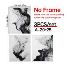 3pcs Abstract Ink Flow Triptych Canvas Wall Art, Set Of 3 Frameless Posters, Liquid Smoke Design For Modern Home Office, Living Room, Bedroom Decor, Art Deco Minimalist Style Wall Hanging - Indoor Use,Canvas Wall Poster, Bedroom Living Room Hallway Decoration Gifts Birthday Graduation - Multicolor - View 15