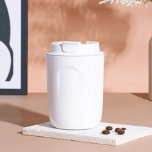 1pc Mini Stainless Steel Insulated Coffee Cup, Fashionable Gift Mug, Compact & Portable, Comfortable Grip, One-Click Open/Close, Essential For Street, Office, Coffee, Tea - Multicolor - View 15