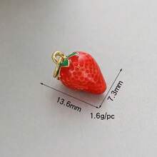 1pc Copper Fruit Series Pendant, Watermelon, Pineapple, Grape Charm For DIY Bracelet, Necklace, Earrings - Multicolor - View 3