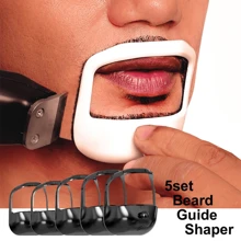 5pcs/Set Goatee Beard Shaping Template, Easy To Grip, Adjustable For Personal Preference & Face Shape, Compact & Convenient For Holiday, Party, Stage, Daily, New Year Styling, Perfect Gift For Lover, Birthday, New Year - Multicolor - View 1