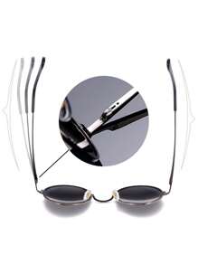 Classic Retro Hip Hop Circular Polarized Glasses, Men's Metal Fashion Glasses Casual Fashion Glasses Accessories, Suitable For Vacation Travel, Driving, Fishing, Beach Party, Music Festival, Costume Play Decorative Props, Ideal For Own Use Or Gift. For Summer Beach Vacation,Outdoor,Travel