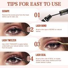 MEM 120pcs Bundle False Eyelashes, D Curl Volume Individual Lash Extensions, Makeup Tools For Natural & Dramatic Effects, DIY At Home - Black - View 6