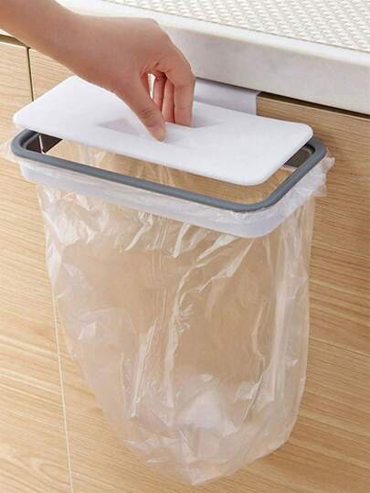 1 pieza Gancho colgante para bolsa de basura de armario de puerta de bote de basura de cocina, almacenamiento de cocina, organizador de cocina, artículos de almacenamiento, cocina, almacenamiento, organizador, organizadores, organizadores de cajón, viaje, artículos de cocina, utensilios de cocina, herramientas de cocina, cosas de cocina