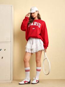 女士时尚休闲百搭橡胶底德国牧羊犬系带运动鞋，黑色运动鞋，白色厚底运动鞋，防水 - 白色 - 查看 2