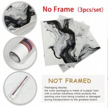 3pcs Abstract Ink Flow Triptych Canvas Wall Art, Set Of 3 Frameless Posters, Liquid Smoke Design For Modern Home Office, Living Room, Bedroom Decor, Art Deco Minimalist Style Wall Hanging - Indoor Use,Canvas Wall Poster, Bedroom Living Room Hallway Decoration Gifts Birthday Graduation - Multicolor - View 6