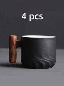 1 pièce / 2 pièces / 4 pièces Tasse à café italienne en céramique avec manche en bois, tasse à thé avec manche en santal, infuseur à thé et couvercle, tasse à thé en céramique avec manche en bois japonais, petite tasse à café en porcelaine avec dégradé de glaçure, petite tasse à thé de type Kung Fu en céramique. Coffret cadeau adapté pour le thé de l'après-midi, tasse à expresso italienne, mini tasse à café japonaise simple - Multicolore - Voir 30