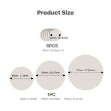 1 件毛绒蓬松圆形地毯，柔软蓬松，易于清洁，适用于卧室、客厅、衣柜、梳妆台 - 多种颜色可选