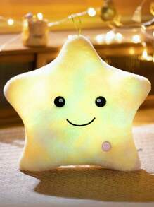 1 pièce Coussin en peluche Pentagramme lumineux, peluches étoilées lumineuses, jouets en peluche lumineux mignons, poupées en peluche douces, faveurs de fête, décoration de fête, faveurs pour les vacances, décoration de la maison, un bon choix (sans pile), décoration de chambre, chambre d'enfant, Squishmallow, jouets lumineux, peluches, peluches mignonnes, peluche violette, coussin pour enfants