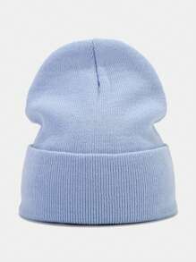 Customized Unisex Knitted Hat, Can Print Puff Pattern, Text, Name Or Logo. This Knitted Hat Features A Rolled Edge Design, Suitable For Daily Wear, Also Can Be Given As A Gift To Family And Friends. - A - View 20
