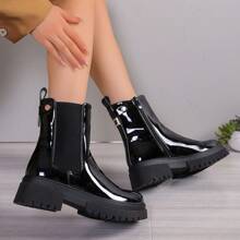 Bottes cheville  noir pour femmes, décontractées et polyvalentes, avec un toucher haut de gamme - Noir - Voir 2