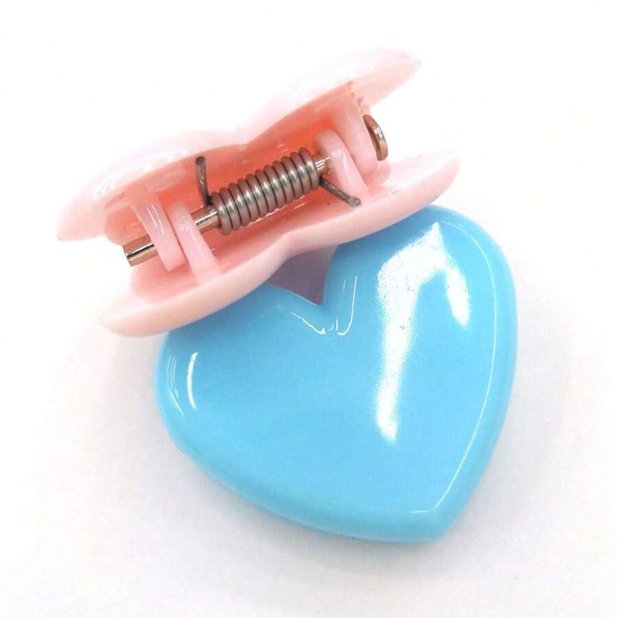 8/16 kẹp tài liệu hình trái tim dễ thương và mini, kẹp trang bằng nhựa, giá đựng giấy ghi chú, đồ dùng văn phòng phẩm, thích hợp cho văn phòng, cửa hàng văn phòng phẩm (nhiều màu)