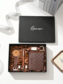 Men's Watch Gift Set Father's Day Gift For Dad, Belt For Father, Casual Wallet Gift Box, Glasses Valentine's Day Gift For Boyfriend, Anniversary Gift For Husband, Wedding Anniversary Gift, Teacher's Day Gift For Teacher, Graduation Gift For Student, Back-To-School Season Gift Box