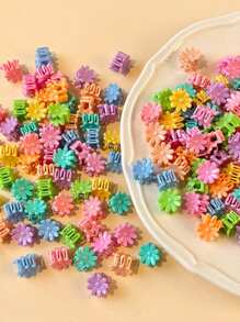 50/100 sztuk mieszanych mini spinek do włosów z motywem kreskówek – wielokolorowe, urocze mini spinki do włosów z motywem kreskówek dla dziewczynek, modne dodatki