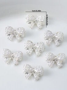 Bộ 10 món trang trí móng tay 3D bằng hợp kim, đồ trang sức móng tay hình nơ ngọc trai sang trọng, quà tặng nghệ thuật làm móng cho bé gái năm 2025, đá trang trí móng, dụng cụ làm móng, đa năng dùng để trang trí móng tay, giày dép, quần áo, túi xách, đồ thủ công. - Nhiều màu - Xem 9