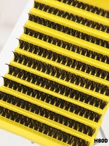 200 Clusters Of 80D False Eyelashes, Naturally Soft And Thick Segmented False Eyelashes, Suitable For Various Occasions Such As Dating, Daily Life, Parties, Stage, And Travel Makeup, Eyelashes, False Eyelashes - D - View 8