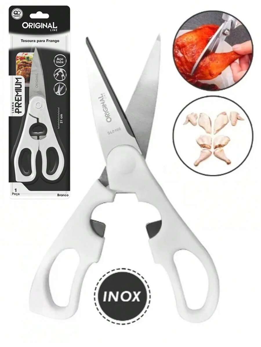 Chicken Scissors For Cutting Poultry Meat And Roast Chicken Stainless Steel - Kitchen - Carving Cutting Chicken Meat - Premium - PANAMI - trắng - Xem 1