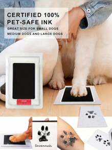 Pet Paw Print Ink Pad For Dogs And Cats, Touchless Ink Pad Pet Footprint Pad For Memorial Supplies. - Multicolor - View 3