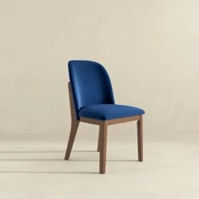 Kaitlyn  Navy Blue Velvet Dining Chair (Set Of 2),ComfortCorner