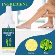 Foot And Shoe Deodorization Spray - Aloe Maceration, Hypoallergenic, Peppermint And Lemon Fragrance, Odor Control And Sweat Relief