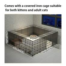 Black High-Density Pet Fence, Indoor Balcony Anti-Escape Wrought Iron Railing Fence, Suitable For British Shorthair Cats - Multicolor - View 2