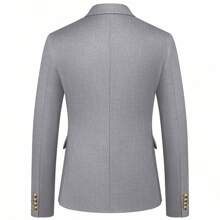 Novo Conjunto de Terno de Negócios de Fecho Duplo com Cores Sólidas para Homens, Sobretudo + Calça, Slim, Casamento, 2 Peças, Blazer, Calça, Alta Qualidade, Social Contact Gown