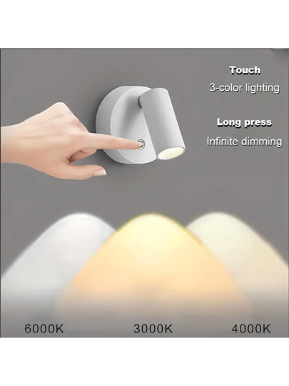 Wireless Magnetic Suction Controlled Charging Wand Lamp, Reading Night Light, Bedroom Lighting, Spotlights view 6