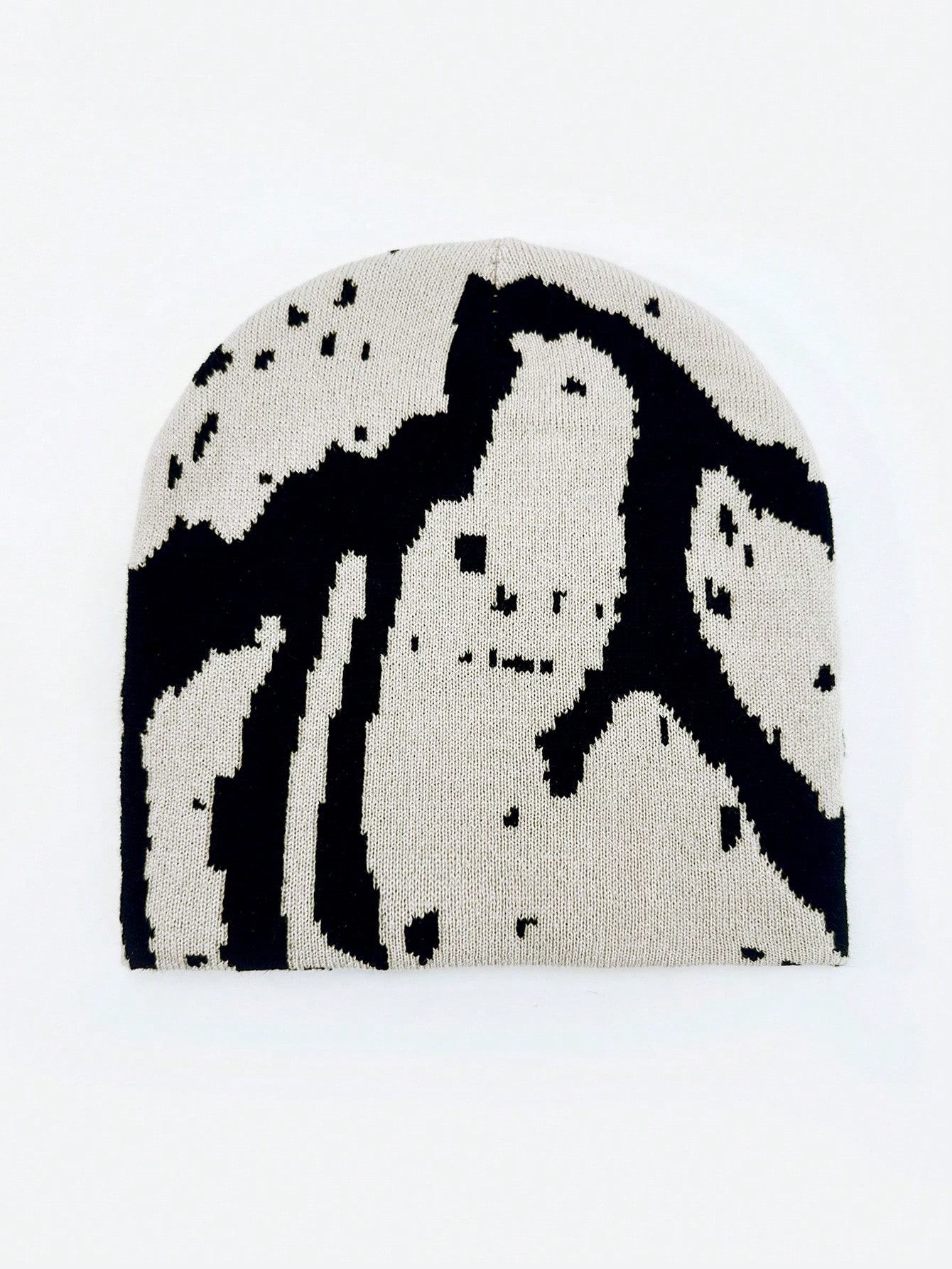 Asymmetrical knitted cap