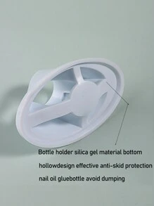 Soporte para botellas de esmalte de uñas, soporte antiderrame de goma suave para exhibición de manicura, accesorios para esmalte de uñas, suministros de arte de uñas para organizador de uñas (negro/blanco/rosa), suministros para uñas, herramientas para uñas, herramientas de arte de uñas, de vuelta a la escuela, uñas, herramientas para uñas postizas - Multicolor - Ver 5