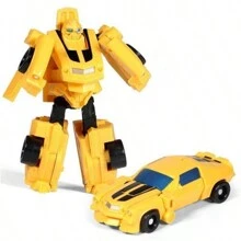 Transformation Toy Robot Mini Big Car Small Full Set Model Assembly Suit Toy - Yellow - View 8