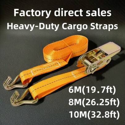 Correa de sujeción con trinquete de 2,5/3,5 cm de ancho, correa de amarre de carga resistente, adecuada para automóviles, motocicletas, almacenes, fábricas y uso doméstico