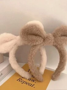 1pc Women Cute Rabbit Ear Headband, Sweet Rabbit Ear Hair Accessory, Non-Damaging 3D Headband For Washing Face & Styling, Suitable For Going Out, Valentine's Day Couple Gift,Hairband,Hair Hoop Headbands Head Accessories