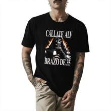 Camiseta Gym Meme Calaca Cállate ALV Brazo de 35 Playera Nocivo - Negro - Ver 3