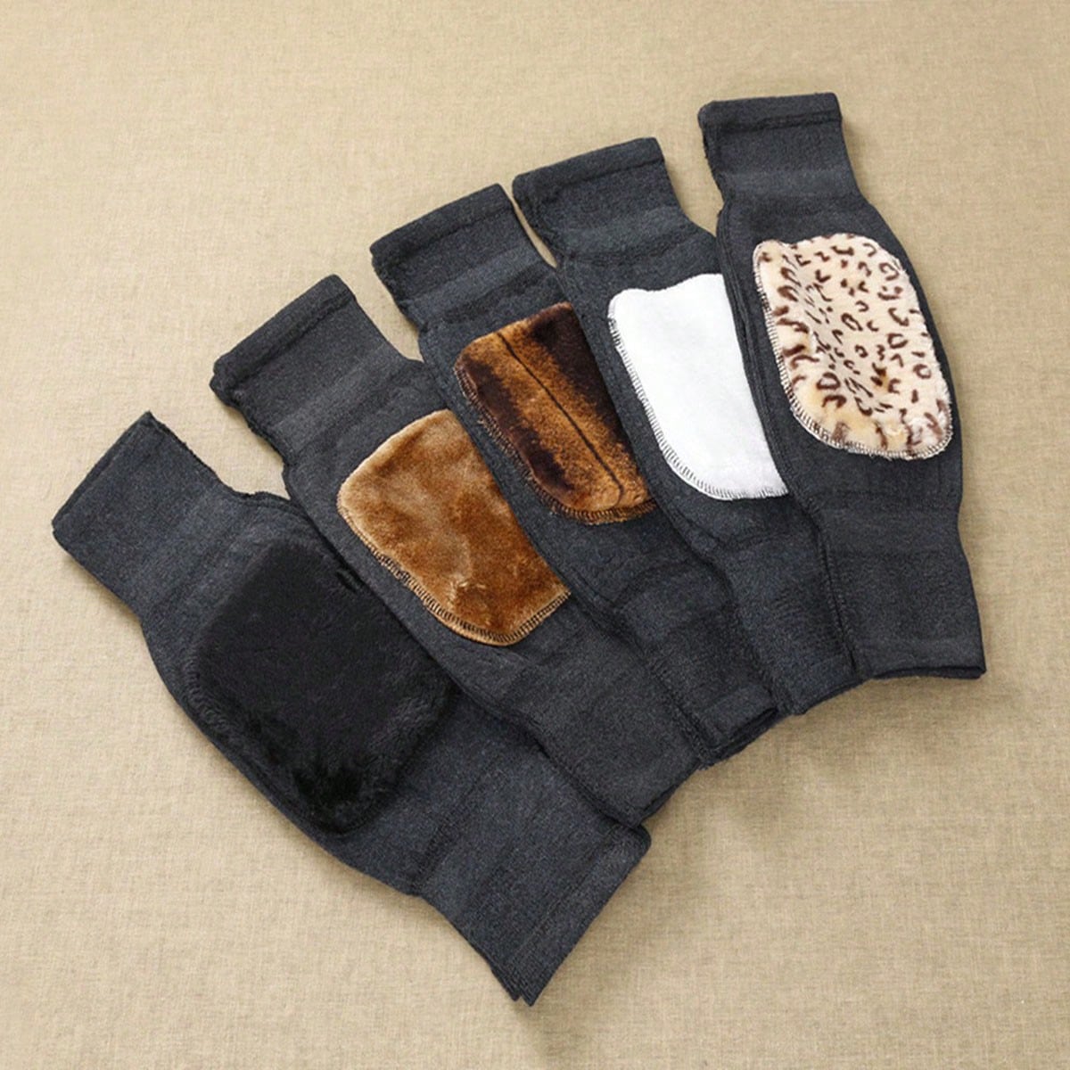 Genouillères Chaudes Unisexes QUUPY – Hiver, épaisse, élastique, Pour Arthrite, Cyclisme, Sports Outdoor (noir, Taille XL)