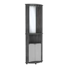 Chicago Corner Bar Cabinet, Rack, Glass Door
