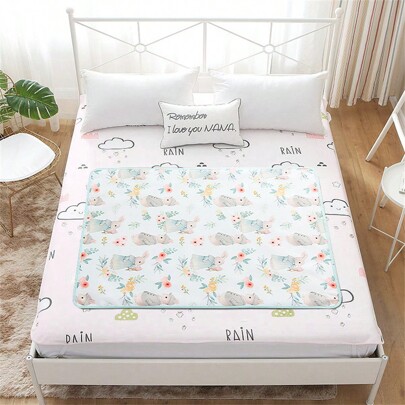 1pc Cartoon Pattern Baby Waterproof Reusable Changing Pad, Anti-Slip Absorbent Nursing Mat For Incontinence, Menstrual, All Seasons Use