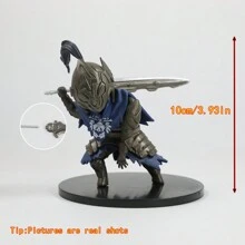 4 piezas Figura de acción de caballero luchador con pequeño defecto, adorno de coche, regalo de Navidad - Multicolor - Ver 8