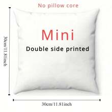 个性化舒适枕头，配有定制照片枕套，可机洗，现代风格，个性化情侣、家人、朋友、宠物图像，家居装饰，易于护理的防污垫套，无枕芯圣诞礼物 - 彩色 - 查看 10