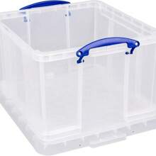 Really Useful Products Really Useful Plastic Storage Box 42 Litre Clear - Clear - View 1